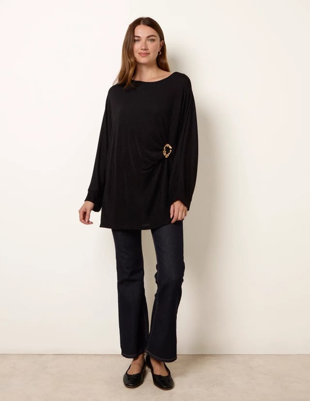 Blue Vanilla Buckle Metallic Top - 3