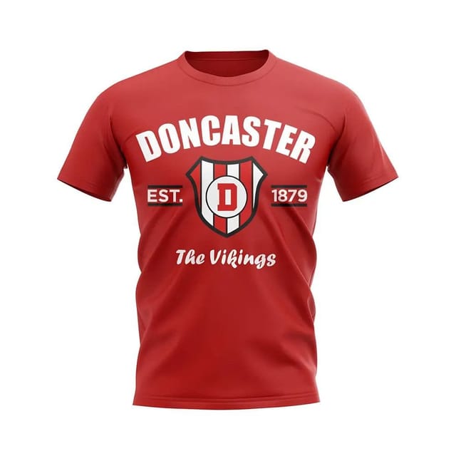 Doncaster Doncaster Men's Personalised Established Football T-Shirt in Red - 2