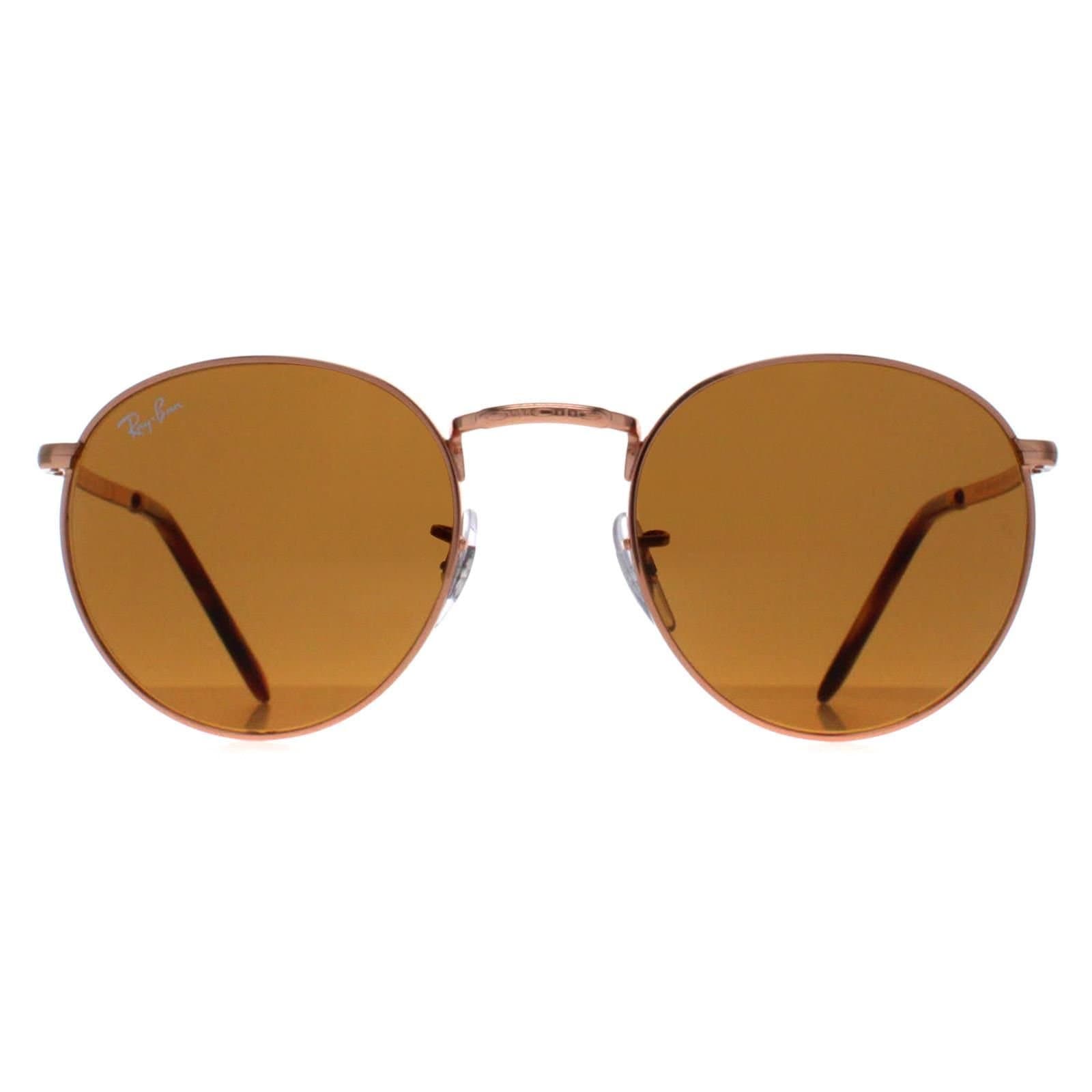 Ray-Ban Ray-Ban Men's Round Rose Gold Brown RB3637 New Round