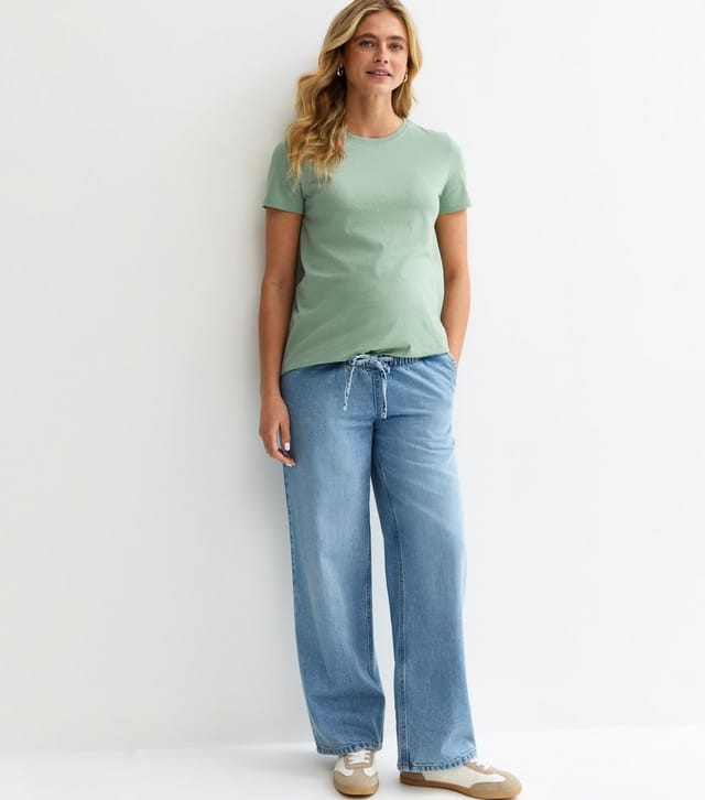 New Look Women's Maternity Turquoise Crew Neck T-Shirt New Look - 3