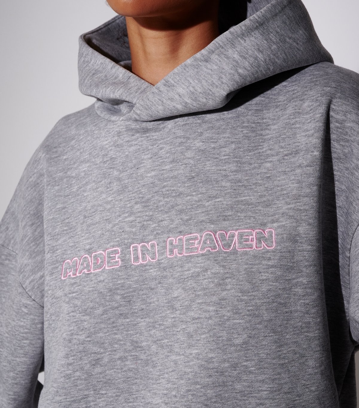 South Beach Women's Grey Made In Heaven Graphic Hoodie South Beach New Look - 2