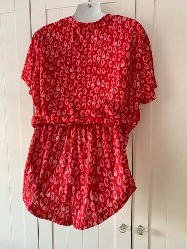 Never Fully Dressed Never fully dressed red & pink shorts & t-shirt co ord 2 piece set size 10