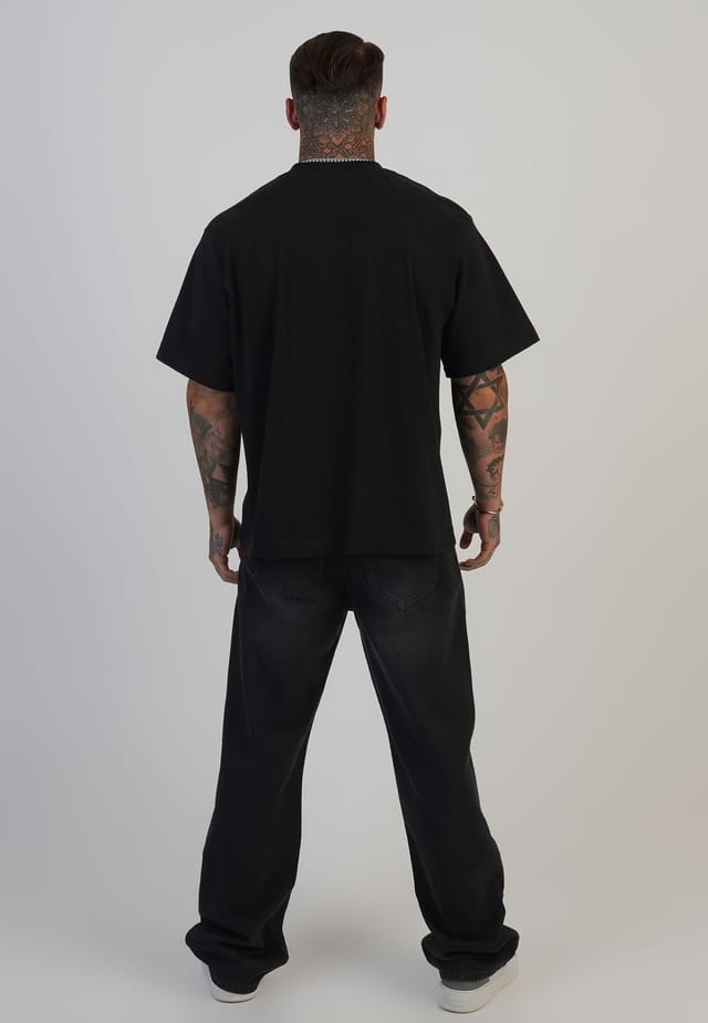 SikSilk SikSilk Men's Loose Fit Jeans in Black - 3