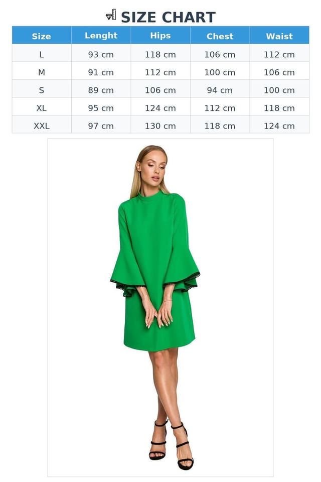 Love Lace Love Lace Women's A Line Day Dress With Ruffled Ribbon Sleeves in Green - 3