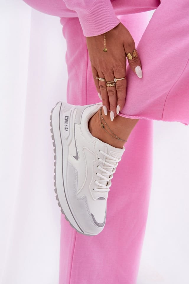 Love Lace Love Lace Women's Platform Sneakers Ecological Hi Poly Insole Comfort in White - 3