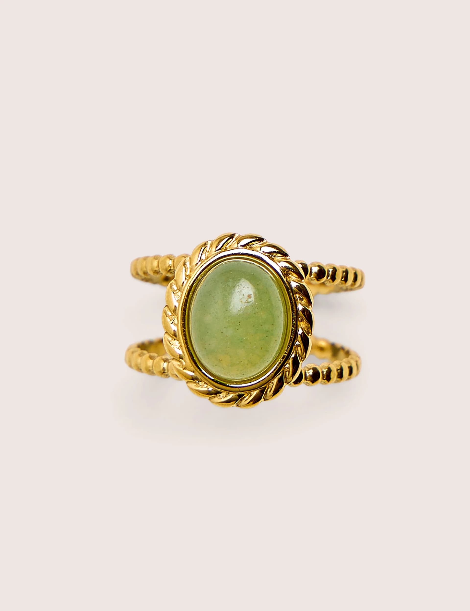 Public Desire Adjustable Twist Detail Resin Ring in Gold