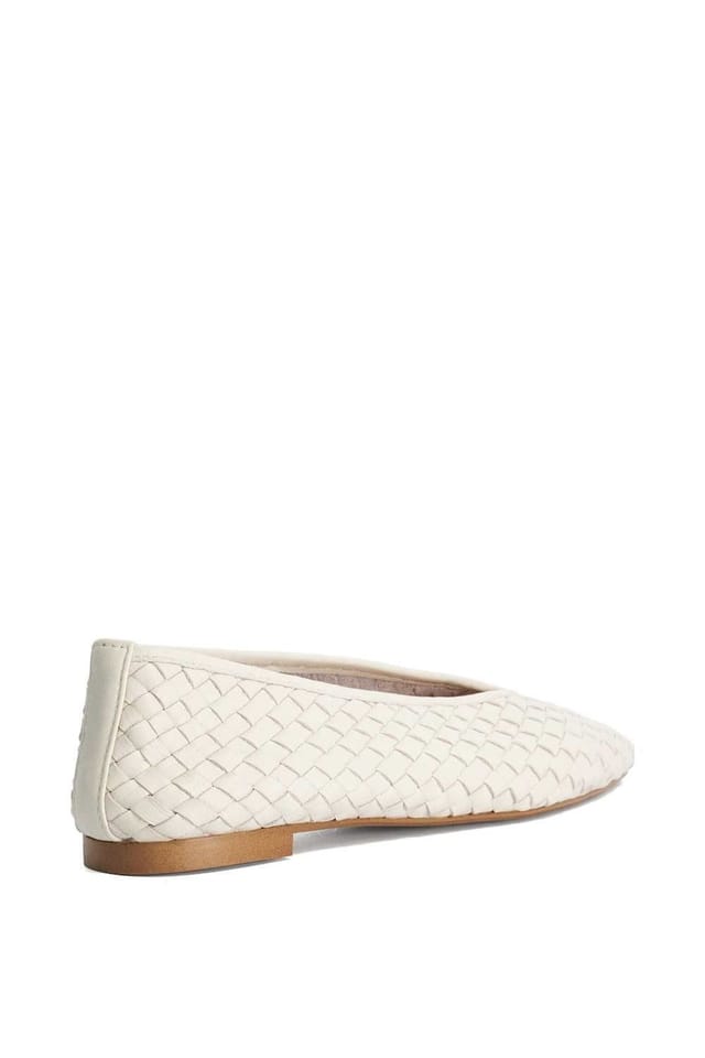 Dune London Dune London Women's 'Henlee' Leather Ballet Pumps in Natural - 3