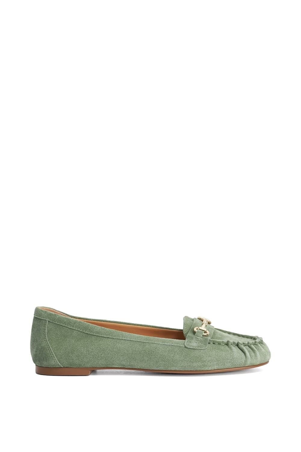 Dune London Dune London Green Suede Loafers