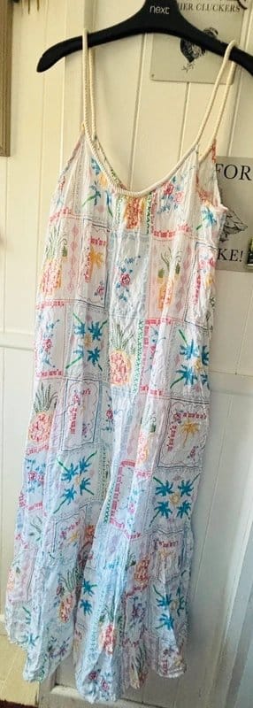 Never Fully Dressed White Embroidered Midi Slip Dress