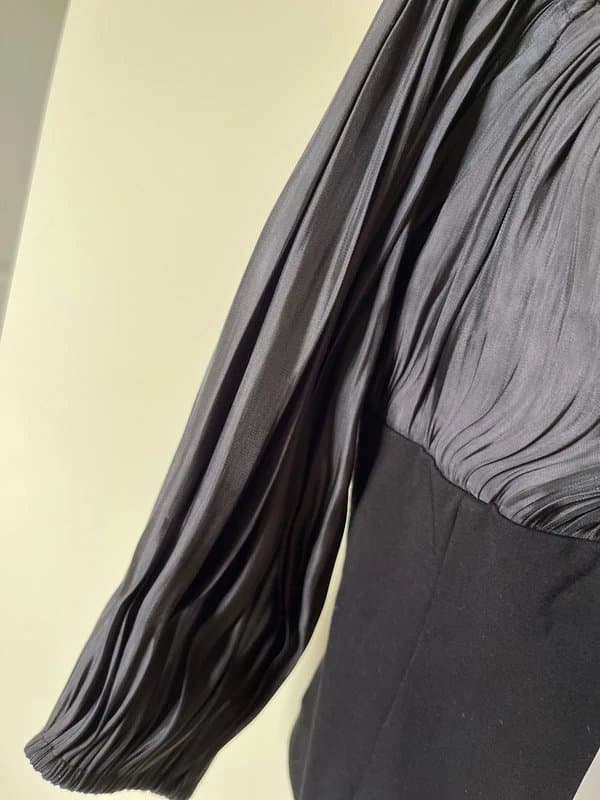 Zara zara square neck silk bodysuit