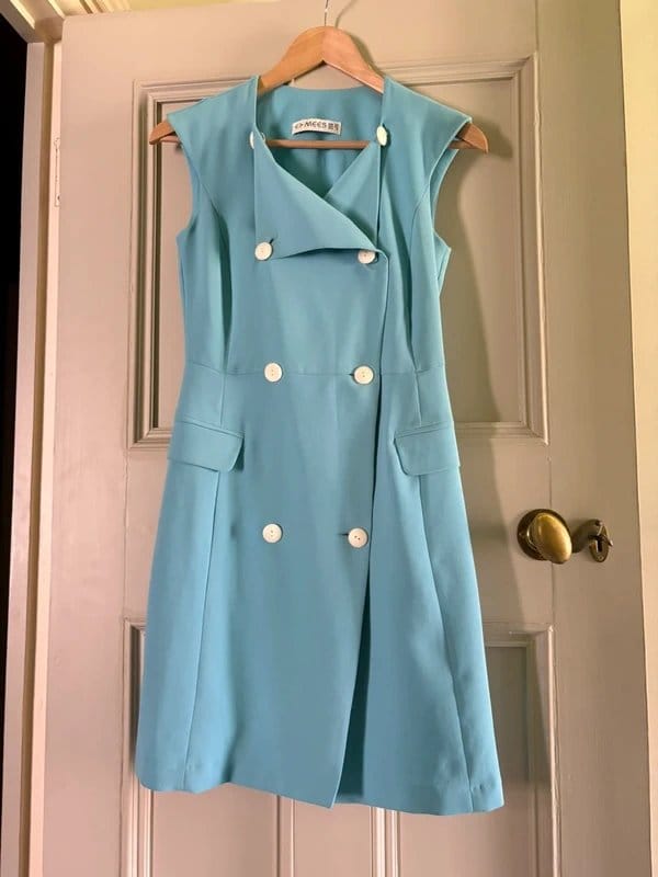Mees Turquoise Satin Waistcoat/Dress