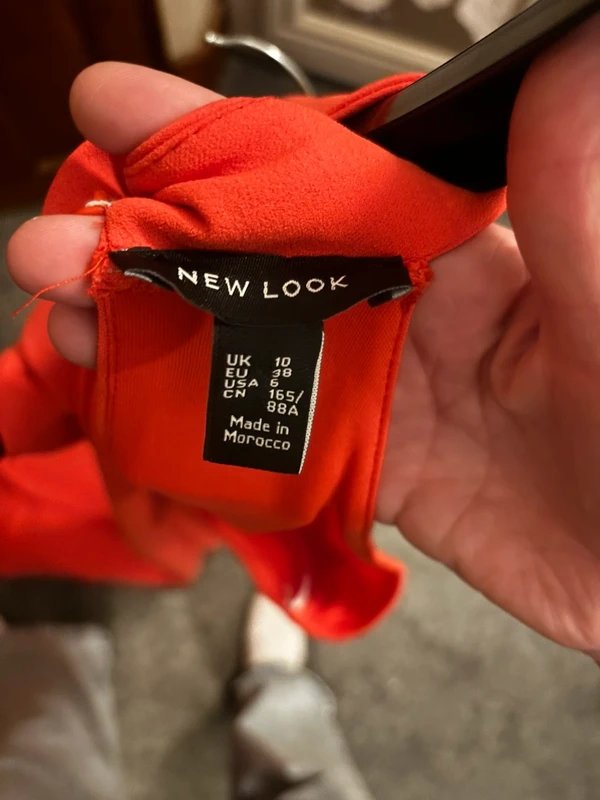 New Look New Look halter neck red long dress size uk10 - 1