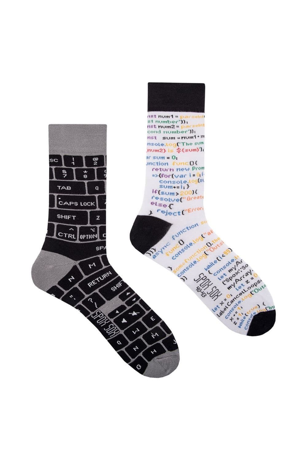 SPOX SOX SPOX SOX Men's 1 Pack Mismatched Novelty Odd Socks - IT Developer