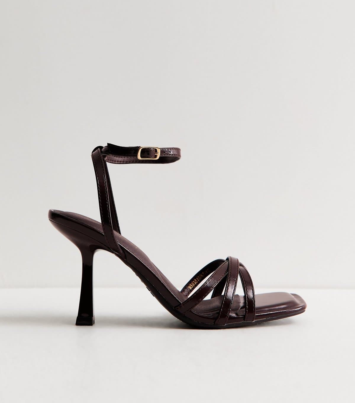 New Look New Look Burgundy Faux Leather Stiletto Sandals