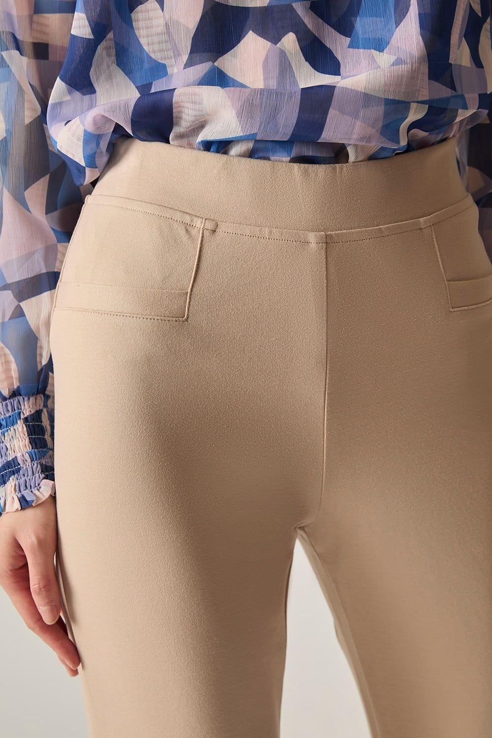 James Lakeland James Lakeland Women's Beige Bootleg Trousers - 4