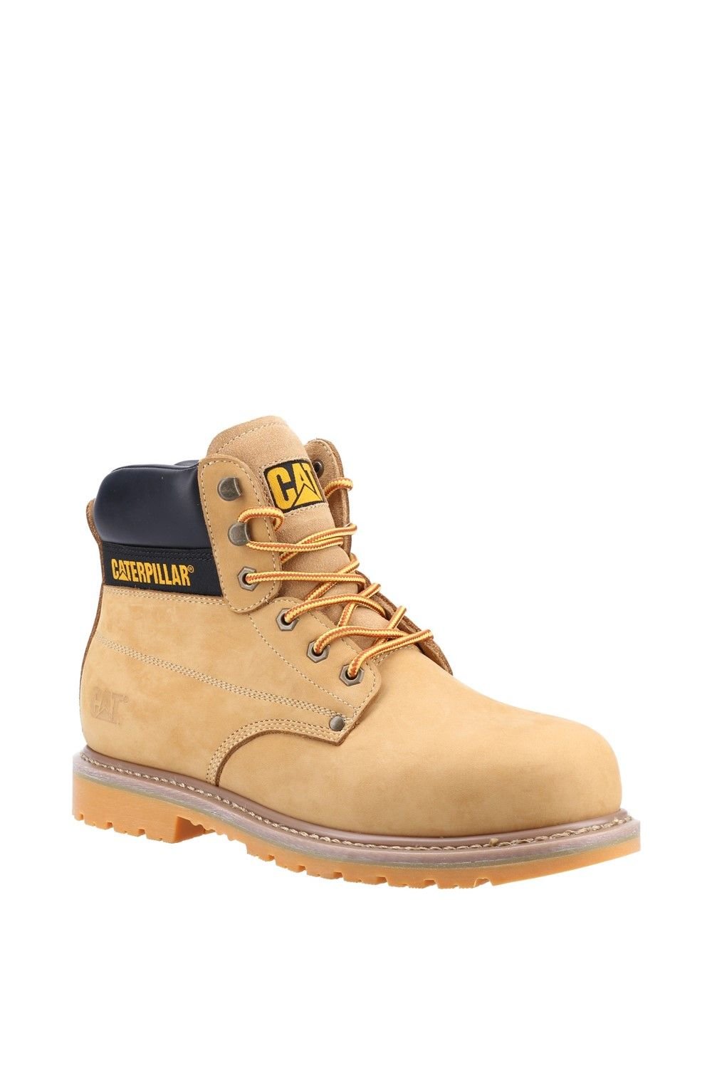 Caterpillar Caterpillar Men's 'Powerplant S3' Leather Safety Boots in Camel - 3