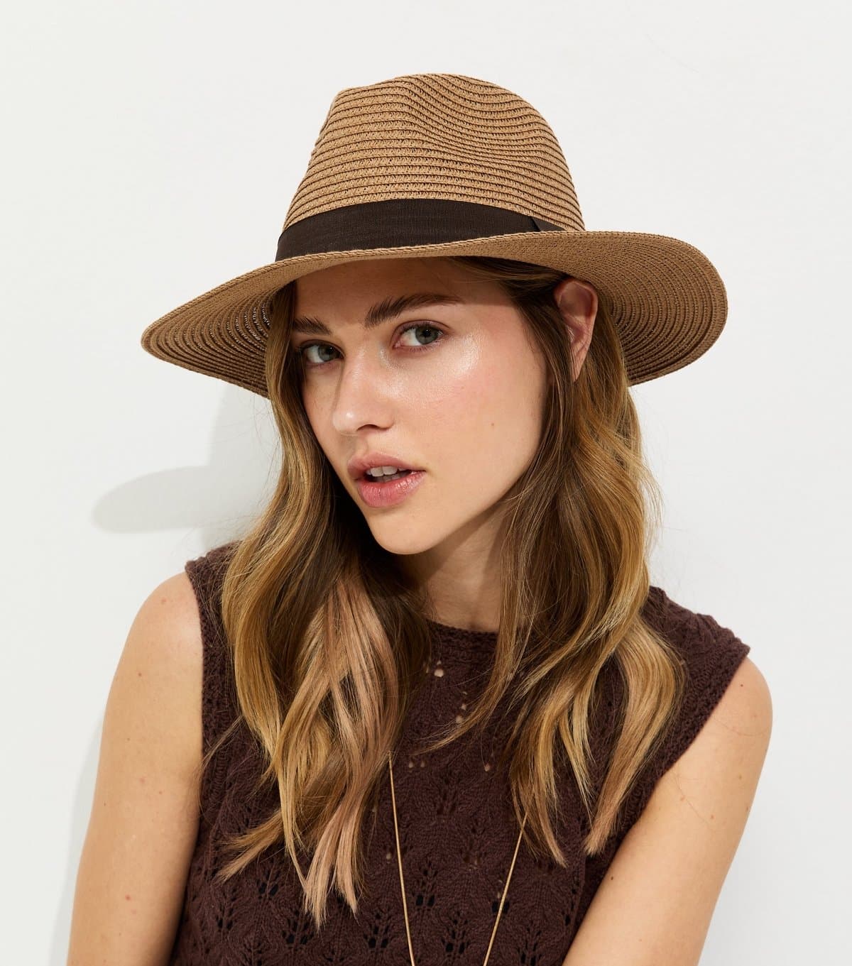 New Look New Look Tan Straw Fedora Hat