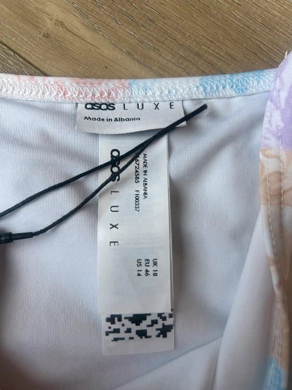 ASOS ASOS Luxe Corset Cowl Neck Style Bikini Size 18 BNWT