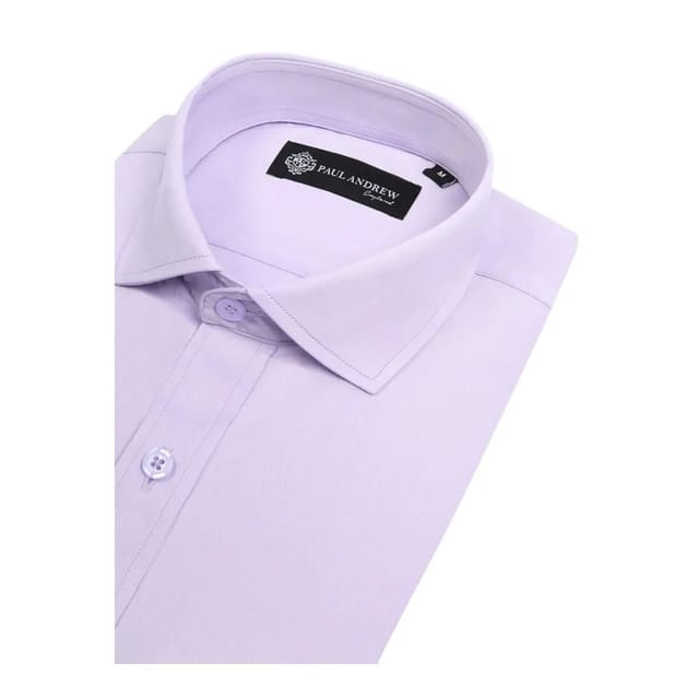 Paul Andrew Paul Andrew Men's Classic Dress Shirt Double Cuff Cutaway Collar Formal in Lilac - 2
