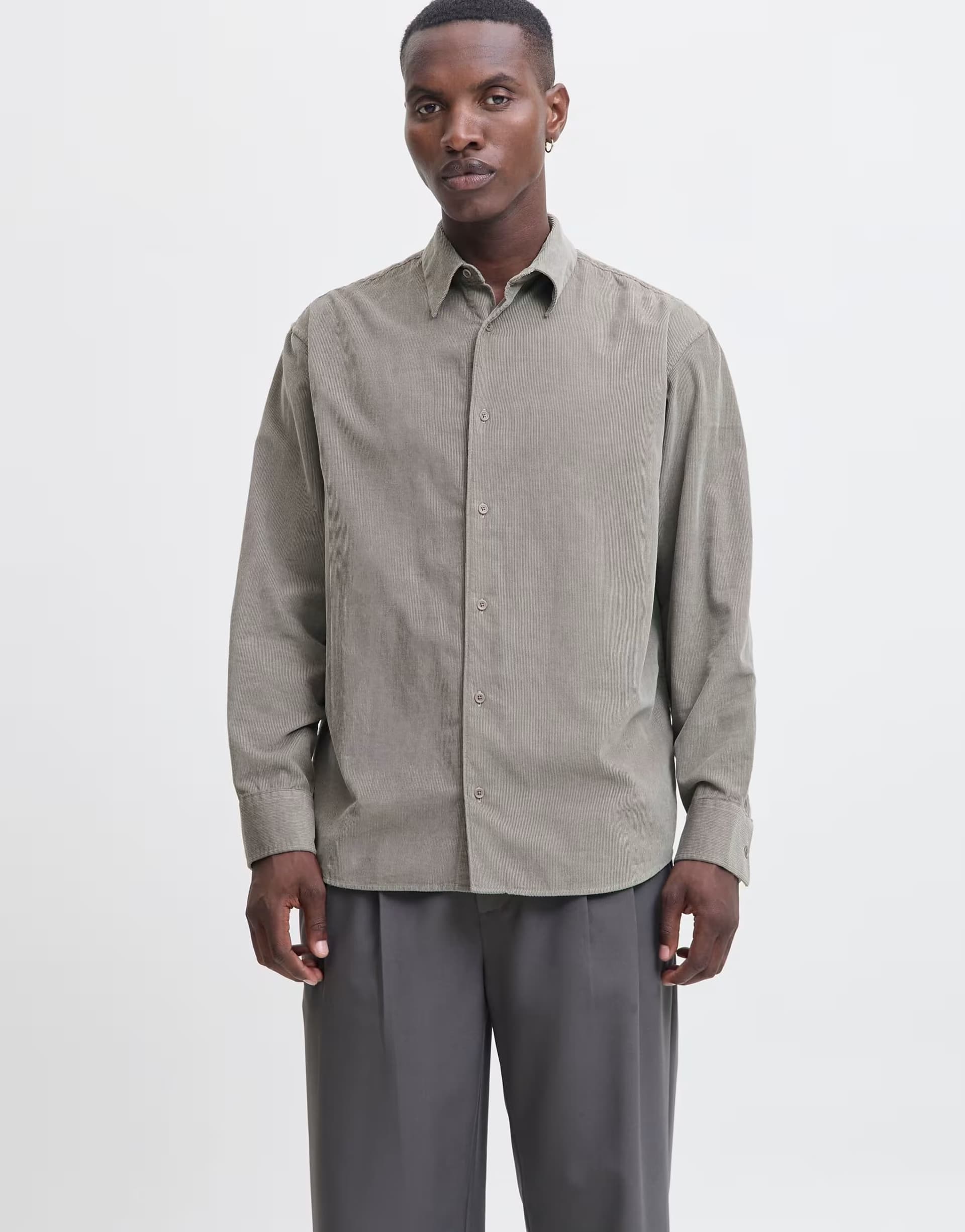 ASOS ASOS Jack & Jones Casual Shirt in Stone Gray