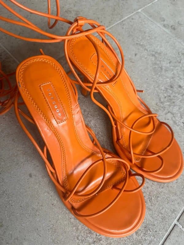 Topshop Orange strappy sandal