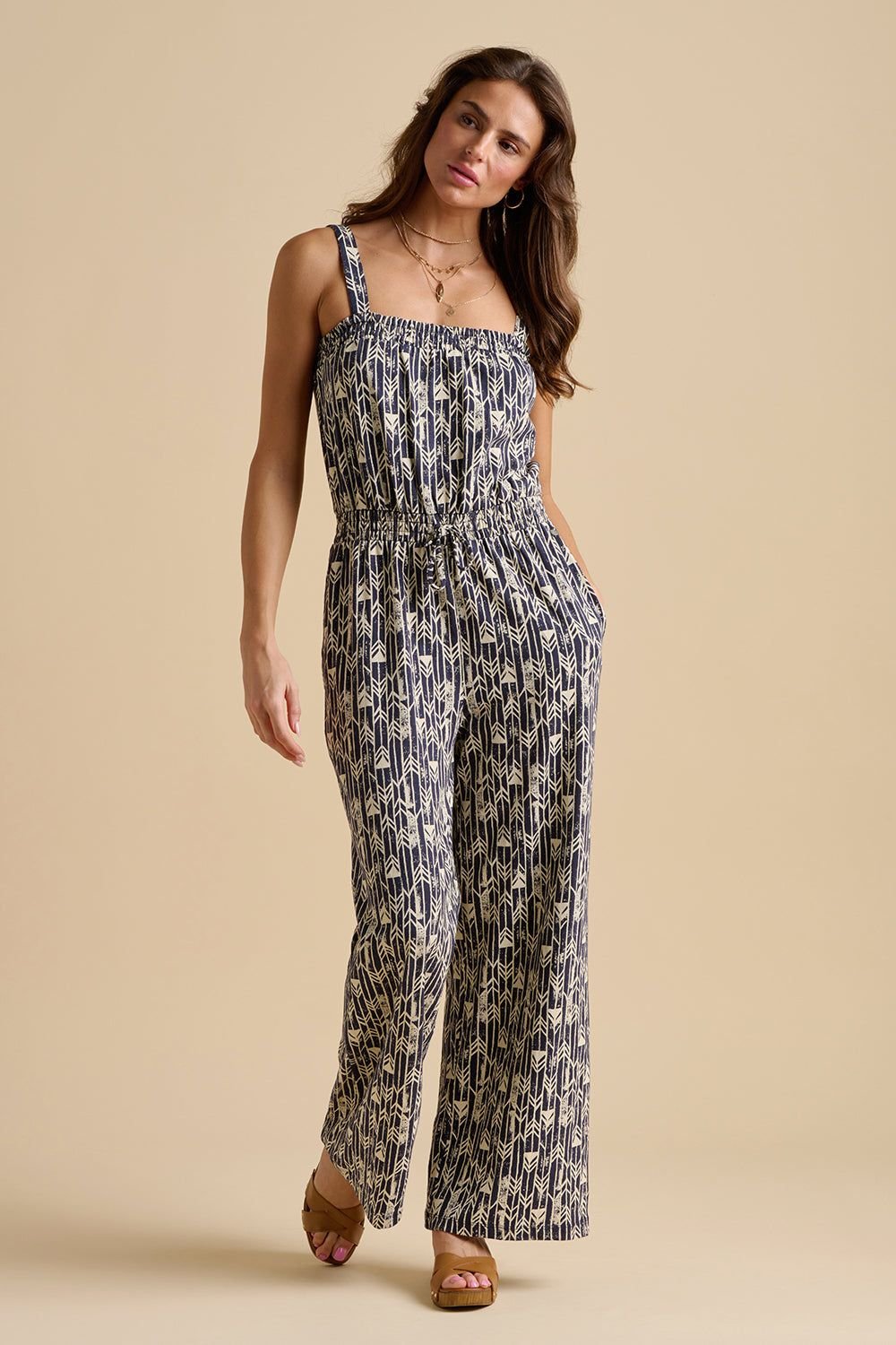 Brakeburn Brakeburn Women's Arrows Jumpsuit in Navy - 4