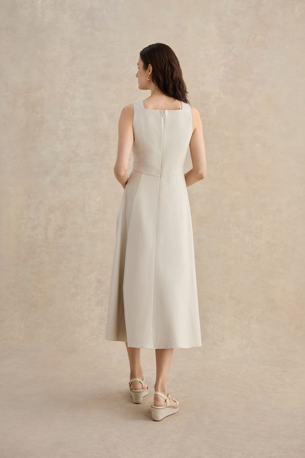 Hobbs London Hobbs London Women's Trinity Dress in Light Beige - 4