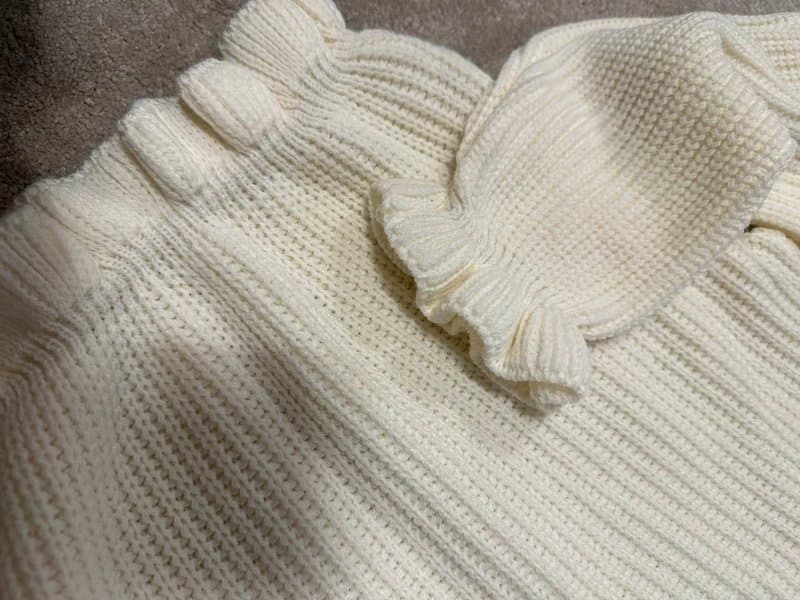 ASOS High neck, cream jumper - short in length