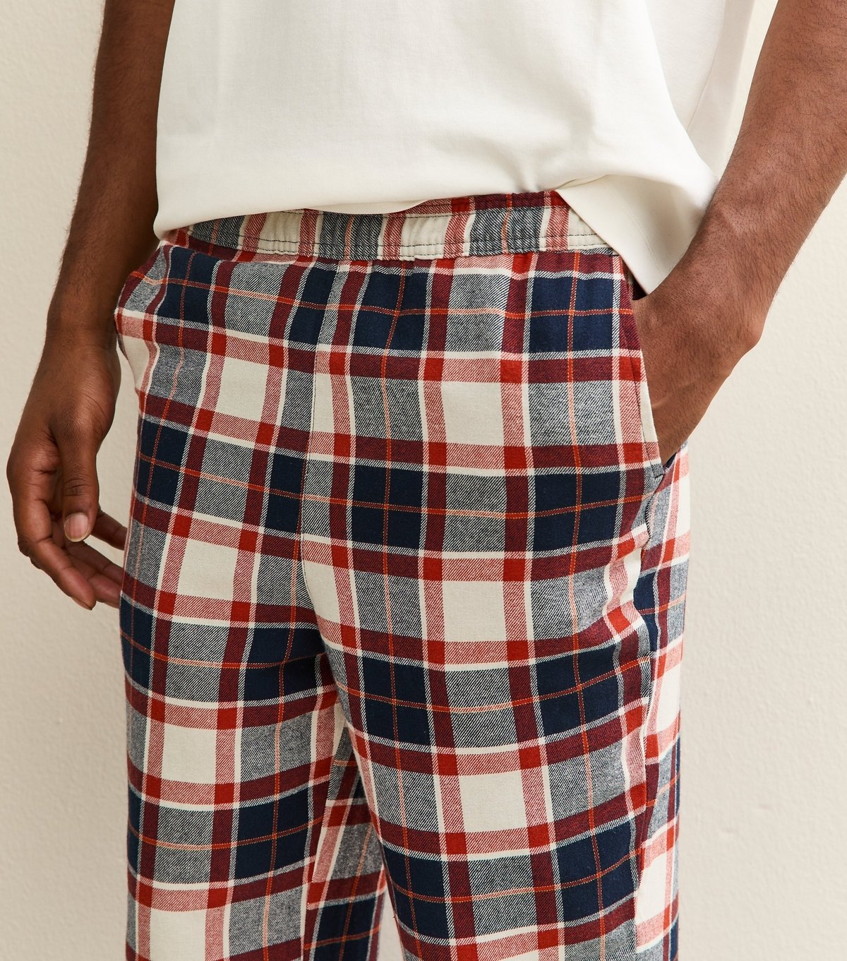 jack & jones Men's Red Regular Check Pyjama Bottoms Jack & Jones New Look - 2