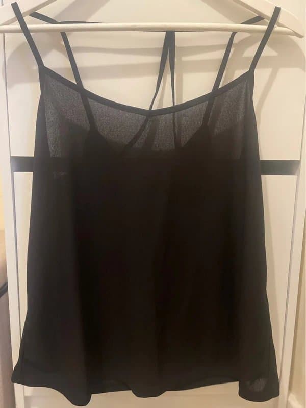 New Look Black racer back top