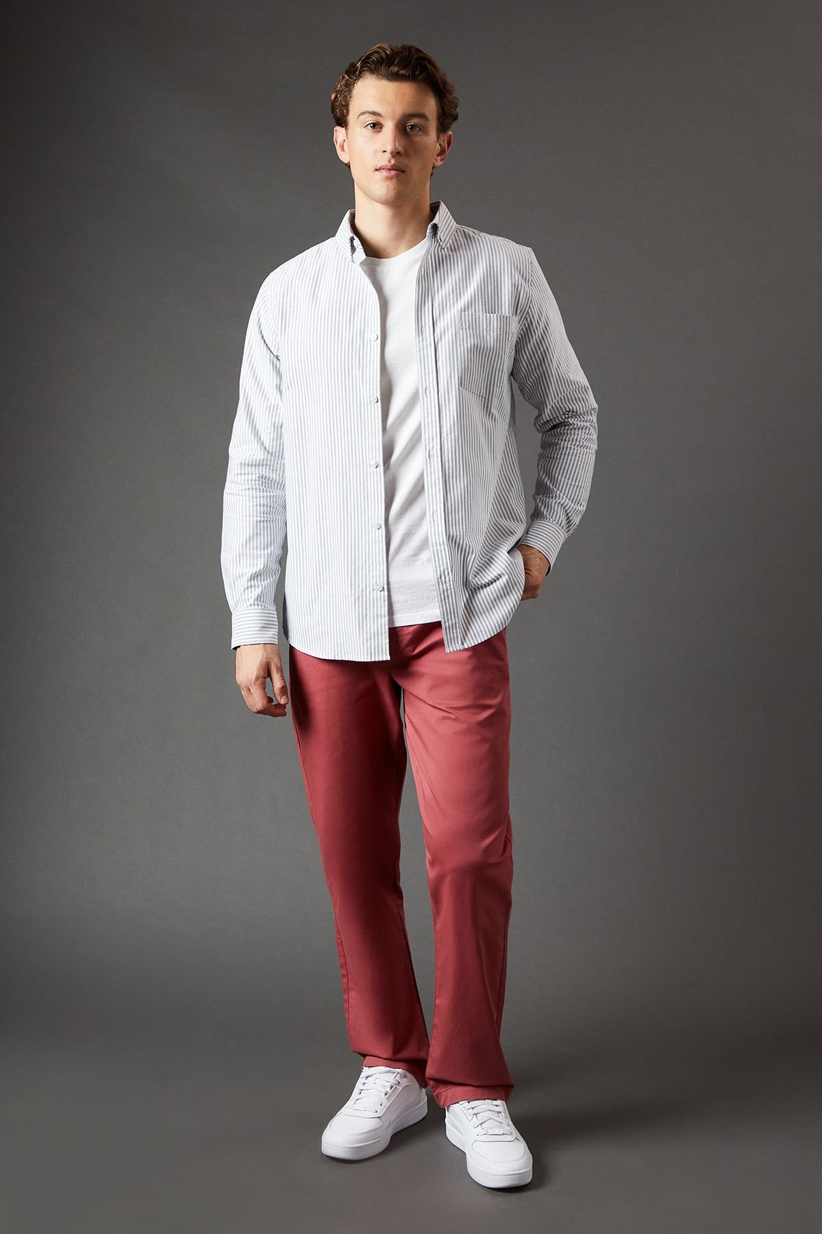 Maine Maine Men's Terracotta Premium Chino Trousers - 2