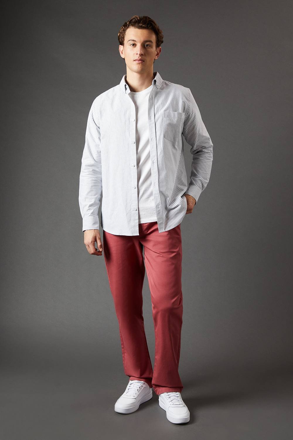 Maine Maine Men's Terracotta Premium Chino Trousers - 4