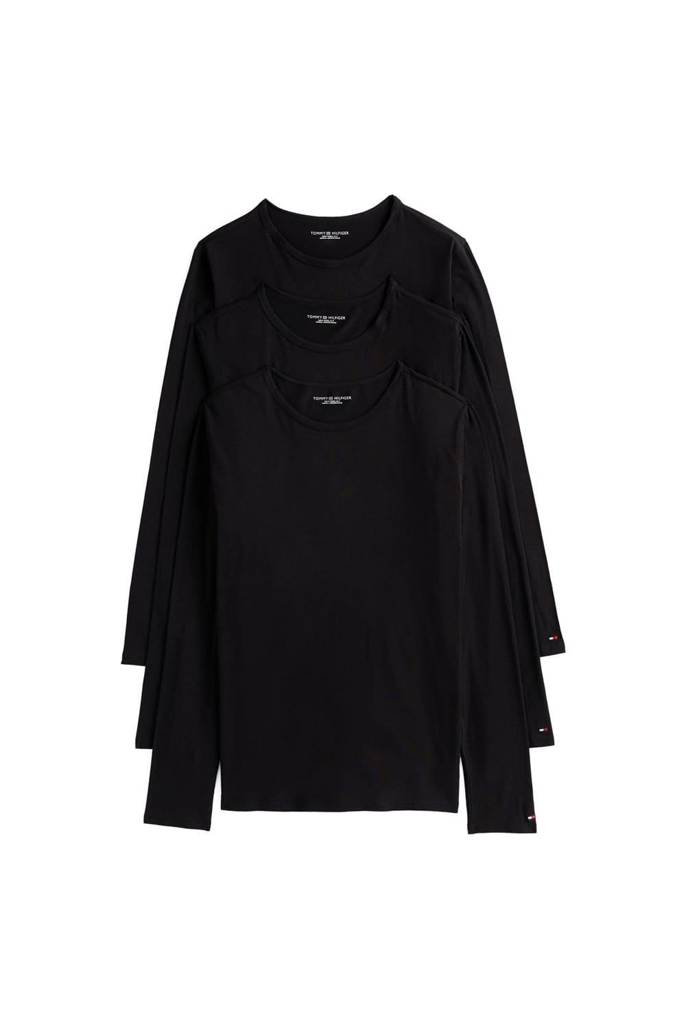 Tommy Hilfiger Tommy Hilfiger Men's Premium Essentials 3P Ls Tee Black - 1