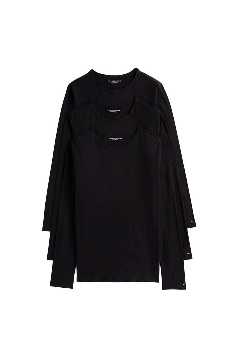 Tommy Hilfiger Tommy Hilfiger Men's Premium Essentials 3P Ls Tee Black - 1
