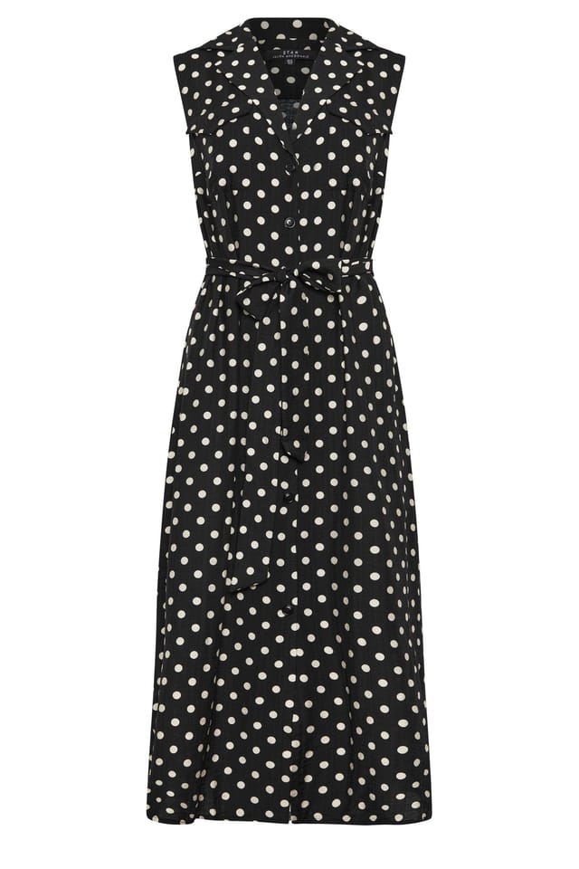 Star By Julien Macdonald Star by Julien Macdonald Women's Polka Dot Sleeveless Shirt Dress in Black - 2