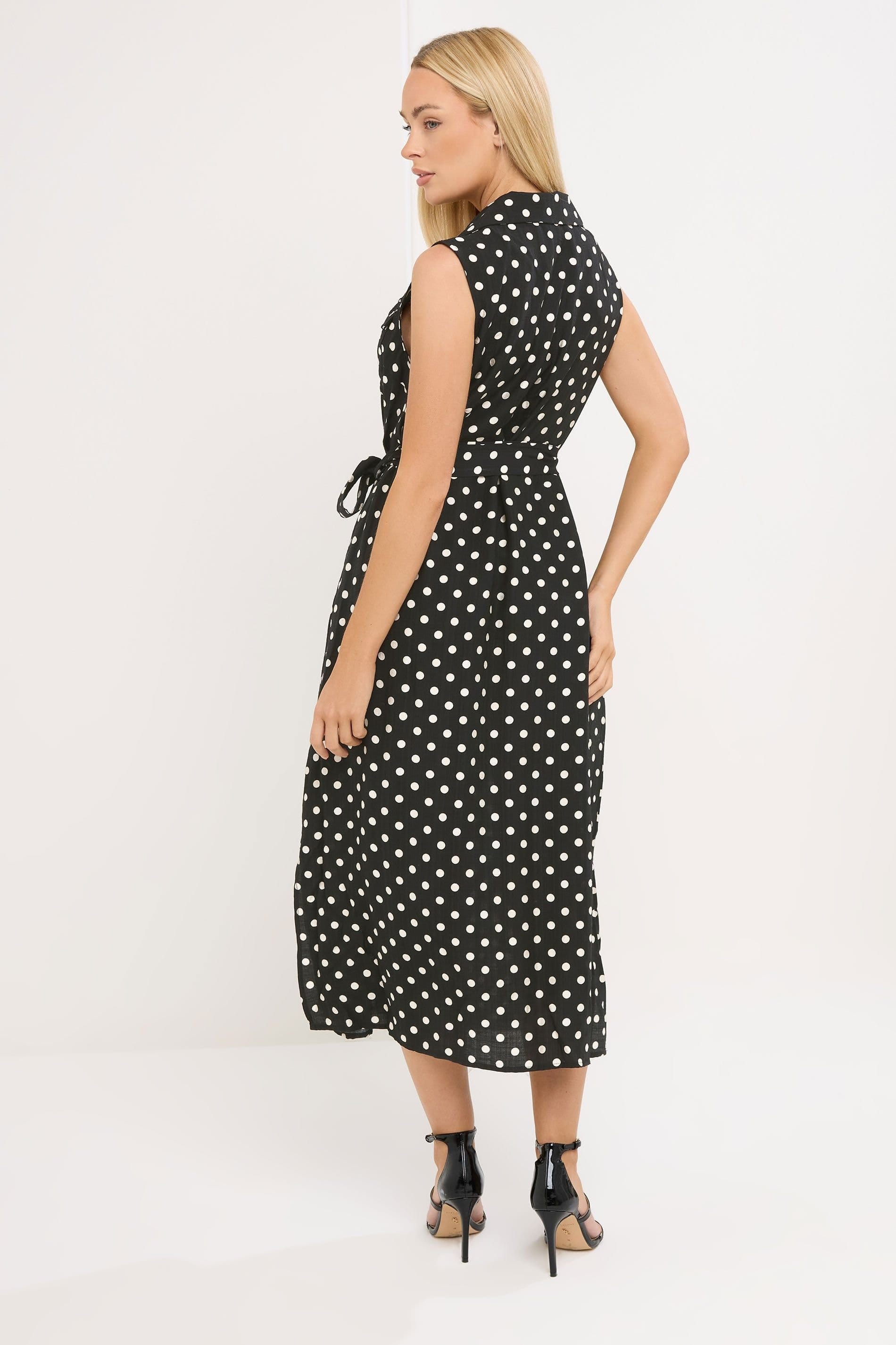 Star By Julien Macdonald Star by Julien Macdonald Women's Polka Dot Sleeveless Shirt Dress in Black - 4