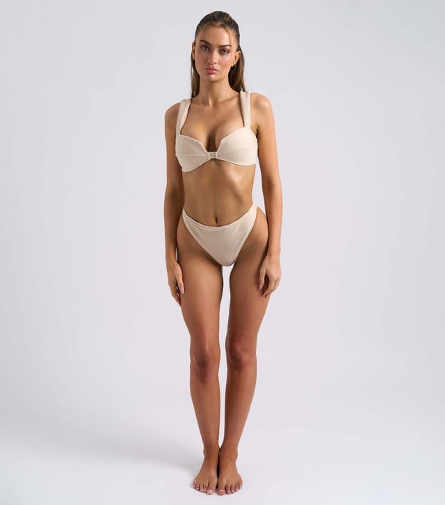 Urban Bliss Women's Light Brown Textured Ribbed Bikini Top Urban Bliss New Look - 3