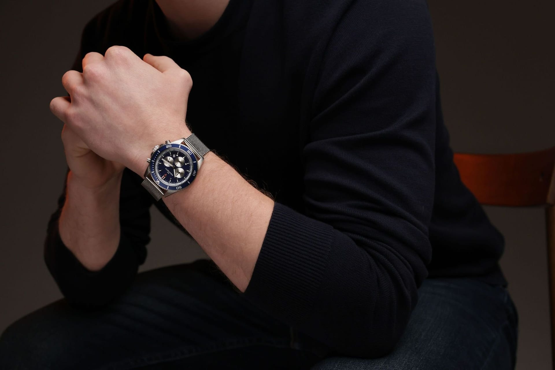 Kennett Kennett Men's PaceSetter Chronograph Watch Nautical Inspired Timepiece in Silver - 4