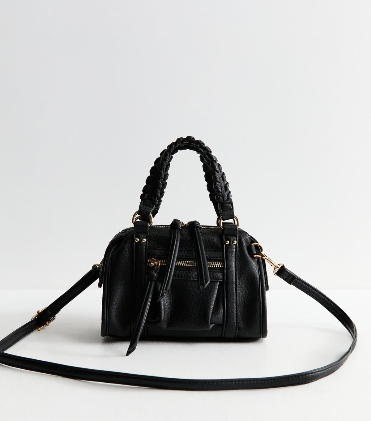 New Look Black Faux Leather Small Crossbody Bag Vegan New Look