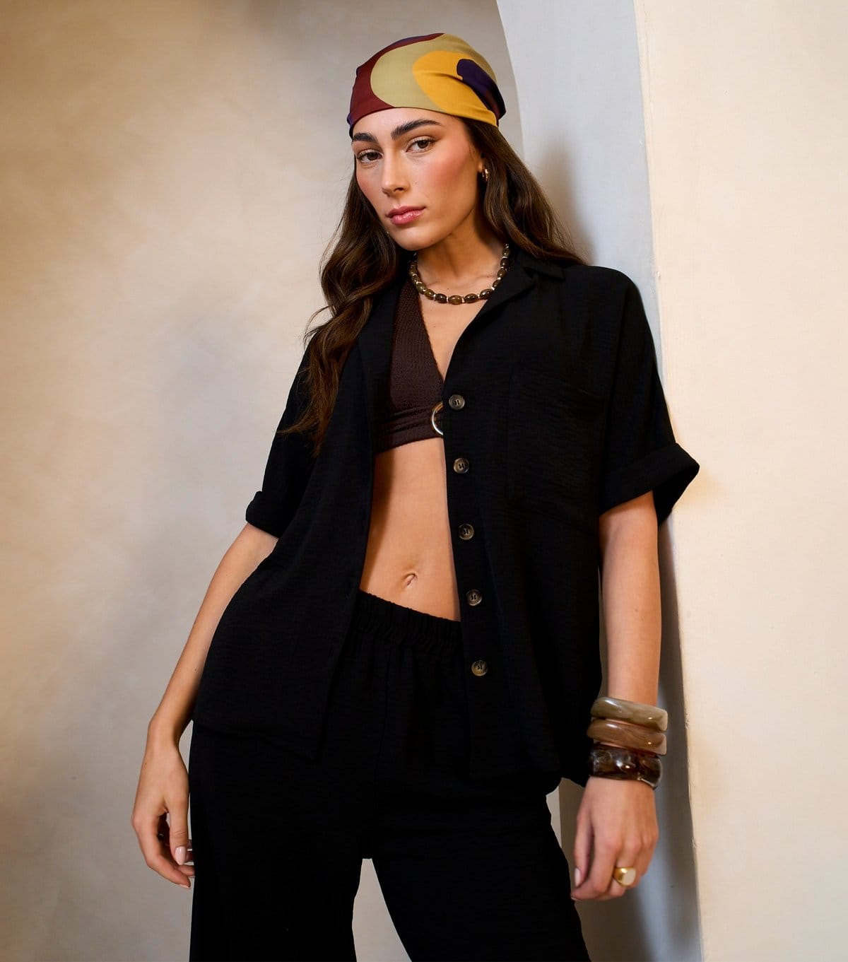 Gini London Women's Black Oversized Shirt Gini London New Look - 1