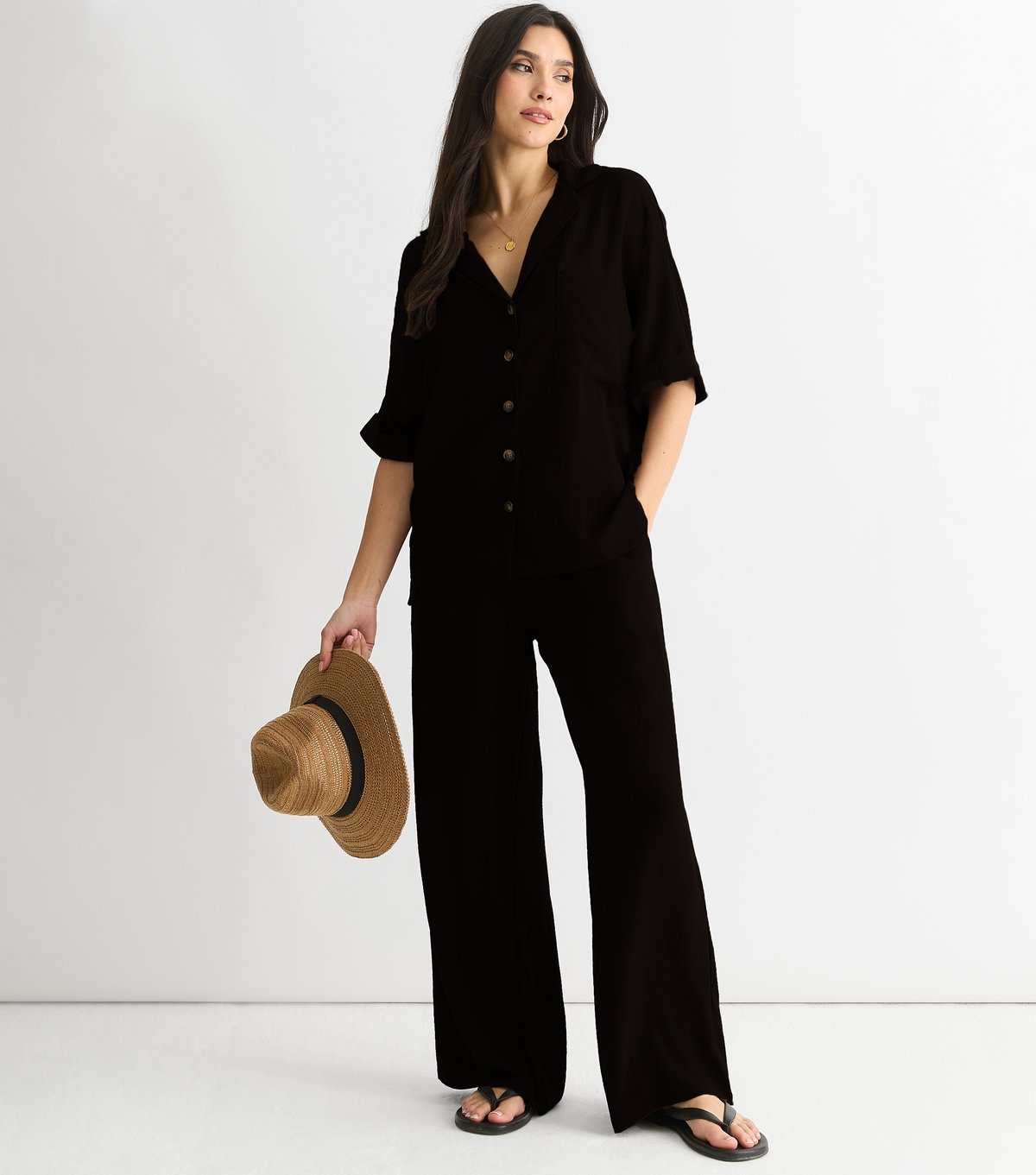 Gini London Women's Black Oversized Shirt Gini London New Look - 2