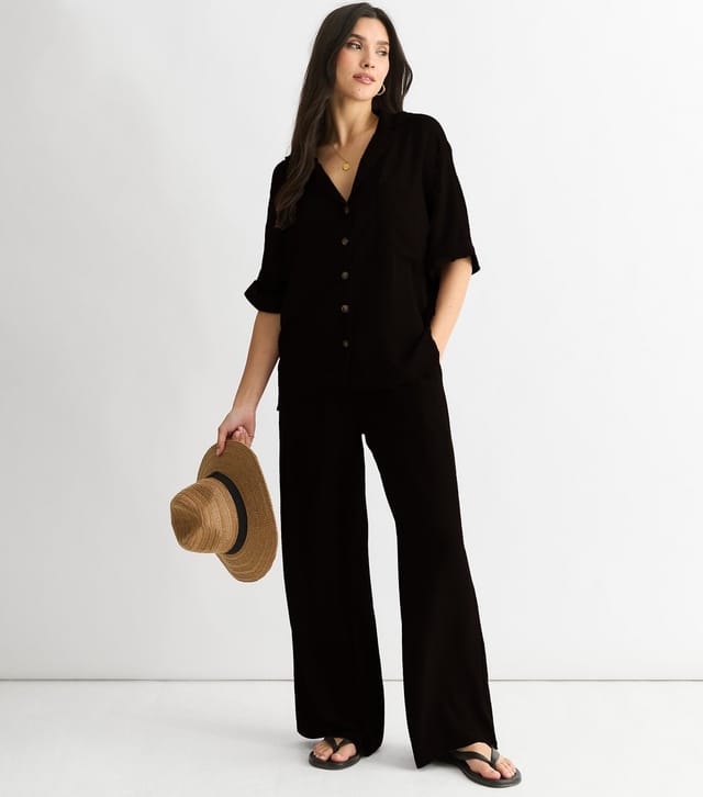 Gini London Women's Black Oversized Shirt Gini London New Look - 2
