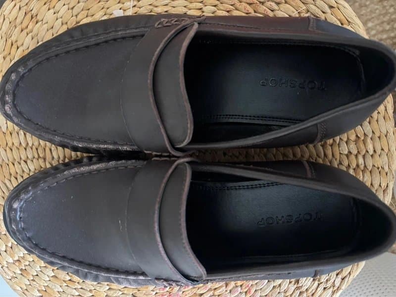 Topshop Brown Leather Loafer