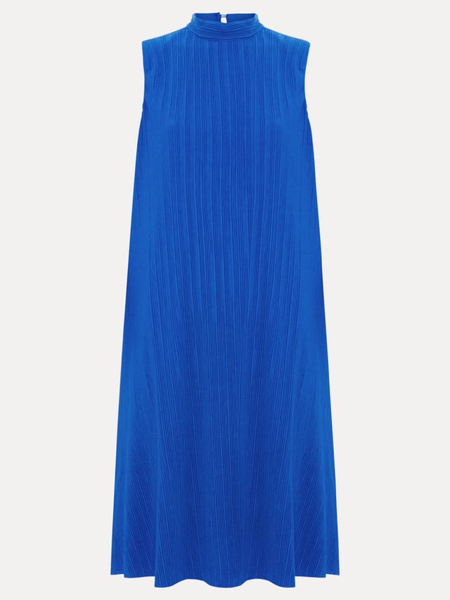Phase Eight Phase Eight Women's Betsie Plisse Swing Shift Dress in Cobalt - 2