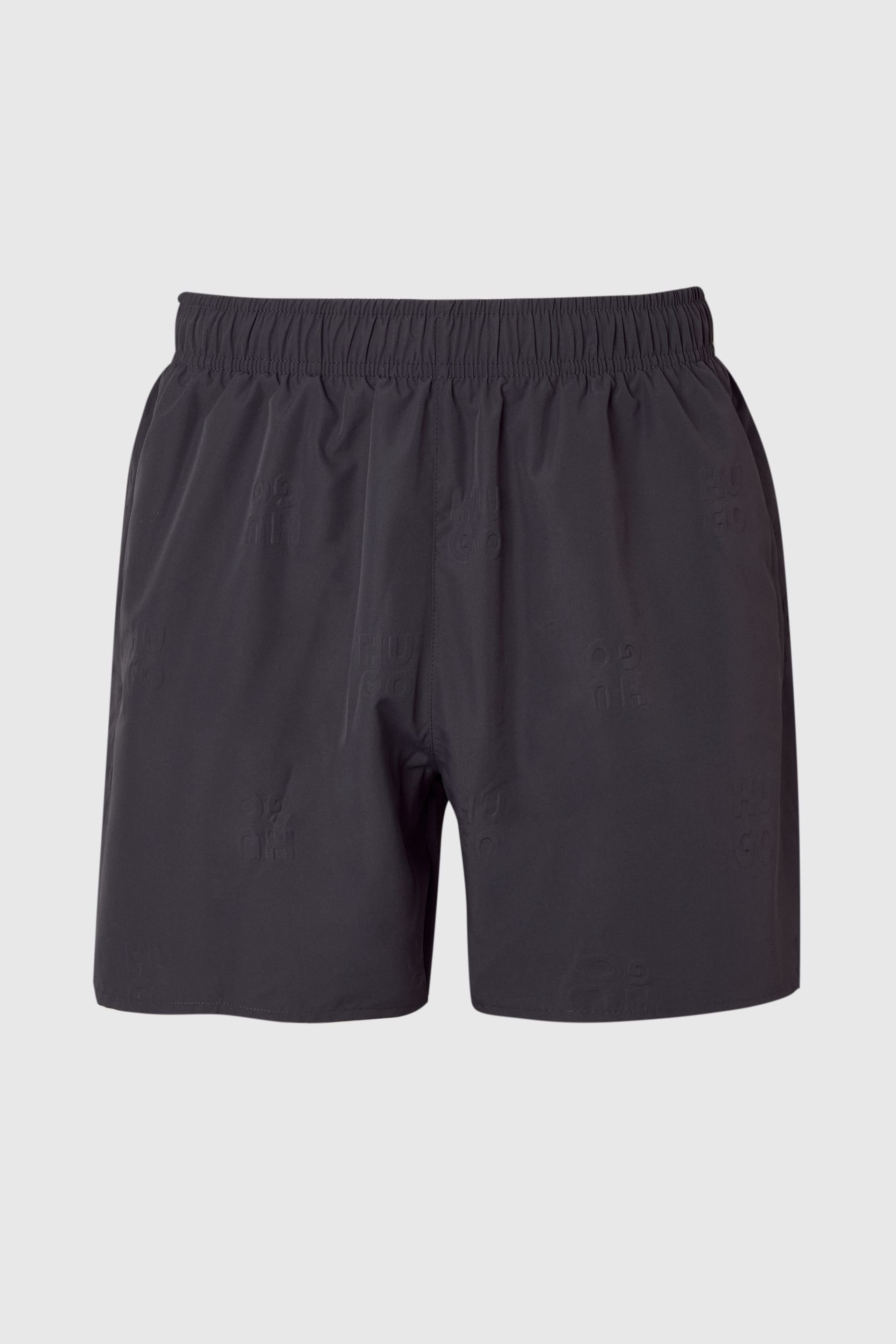 HUGO Men's Tonal Logo Shorts Charcoal