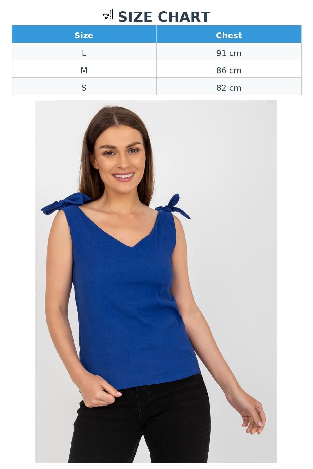 Love Lace Love Lace Women's Straight Cut Heart Neck Tie Strap Top Style 168229 in Blue - 4