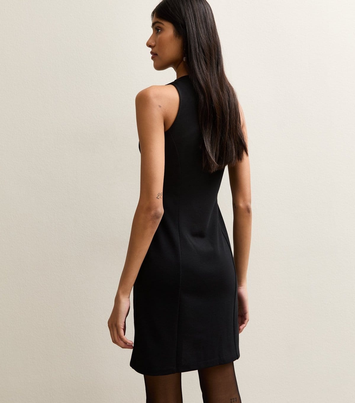 New Look Women's Black Panelled Button Up Mini Pinafore Dress New Look - 4