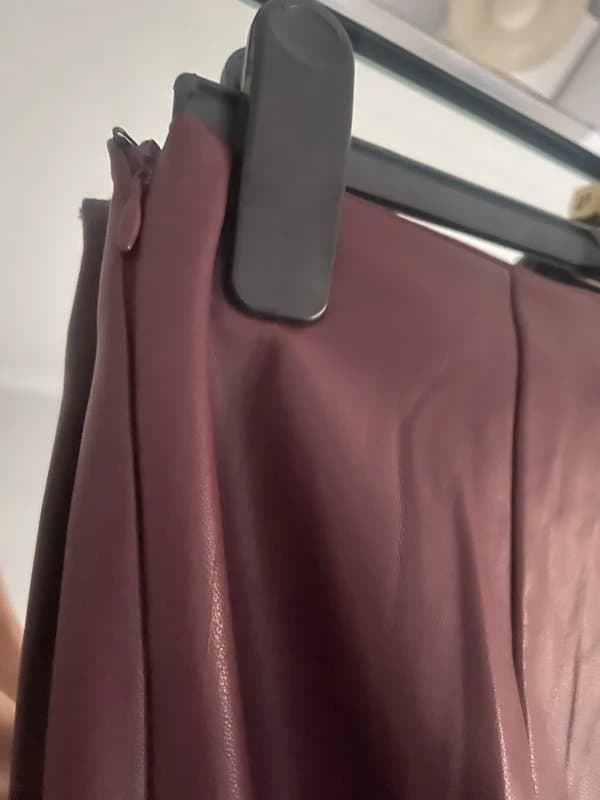 Never Fully Dressed Burgundy leather trousers