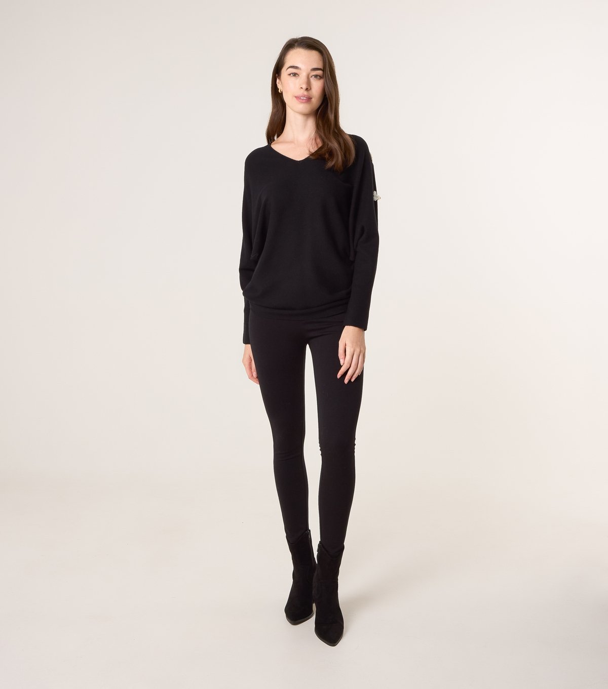 Blue Vanilla Women's Black Bat Sleeve Bow Jumper Blue Vanilla New Look - 2