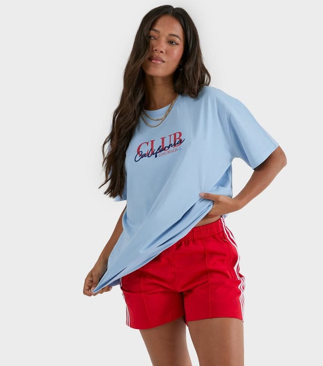 Skinnydip Women's Light Blue Cotton Beach Club Oversized T-Shirt Skinnydip New Look - 3